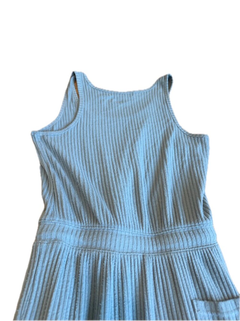 Spiritual Gangster Dusty Blue Ribbed Wide Leg Jumpsuit Racerback X-Small Women's - Picture 10 of 12